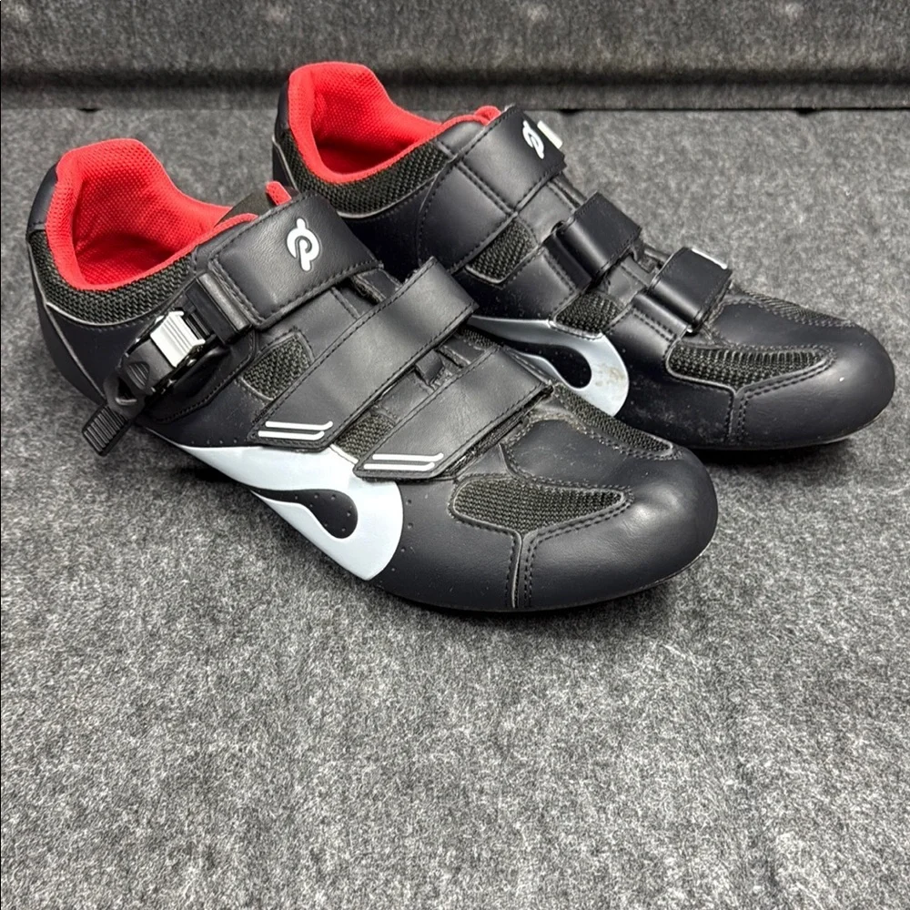 Peloton size 47 Men’s Black and Red Cycling Shoes - Picture 1 of 9